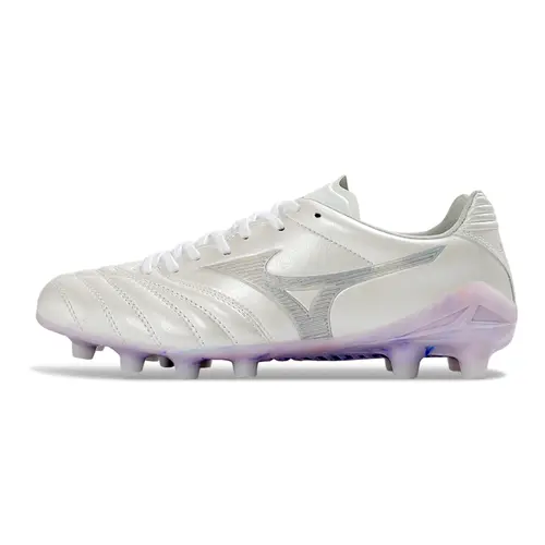 Chuteira Campo Mizuno Morelia Neo 4 Beta FG Branco e Lilas