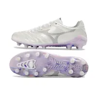 Chuteira Mizuno Morelia Neo IV Beta FG Branco Lilás | Leveza - imagem 2