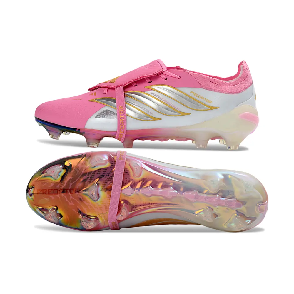 Chuteira Campo Adidas Predator Tongue 26 Elite FG  Rosa