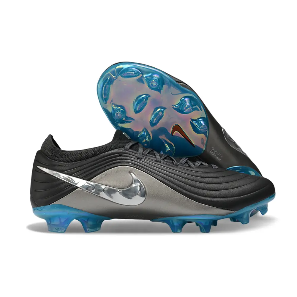 Chuteira Campo Nike Tiempo Maestro Elite FG Cinza e Azul
