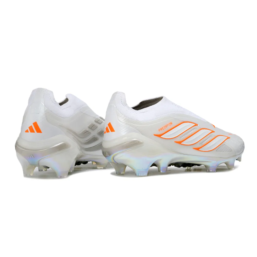 Chuteira Campo Adidas Predator LL 26 Elite FG Branco e Laranja