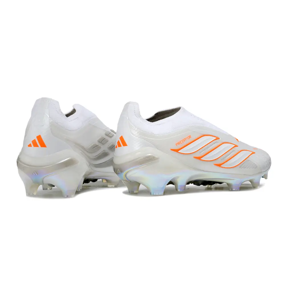 Chuteira Campo Adidas Predator LL 26 Elite FG Branco e Laranja
