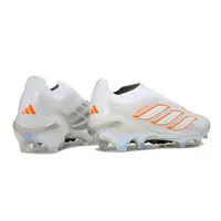 Chuteira Campo Adidas Predator LL 26 Elite FG Branco e Laranja - imagem 3