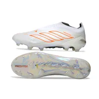 Chuteira Campo Adidas Predator LL 26 Elite FG Branco e Laranja - imagem 5