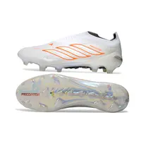 Chuteira Campo Adidas Predator LL 26 Elite FG Branco e Laranja - imagem 5