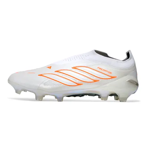 Chuteira Campo Adidas Predator LL 26 Elite FG Branco e Laranja