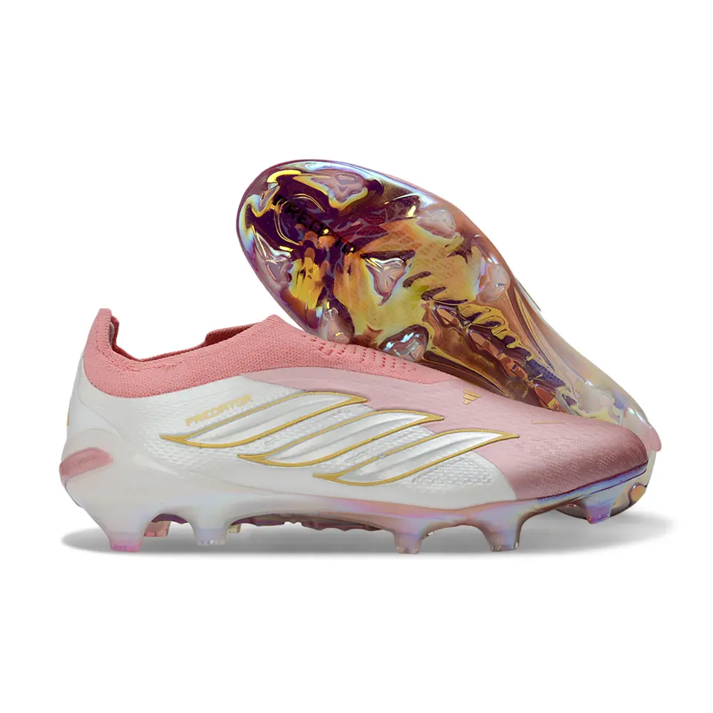Chuteira Campo Adidas Predator LL 26 Elite FG Rosa e Branco