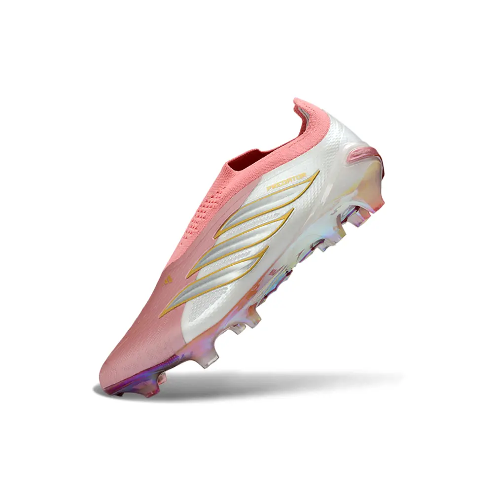Chuteira Campo Adidas Predator LL 26 Elite FG Rosa e Branco