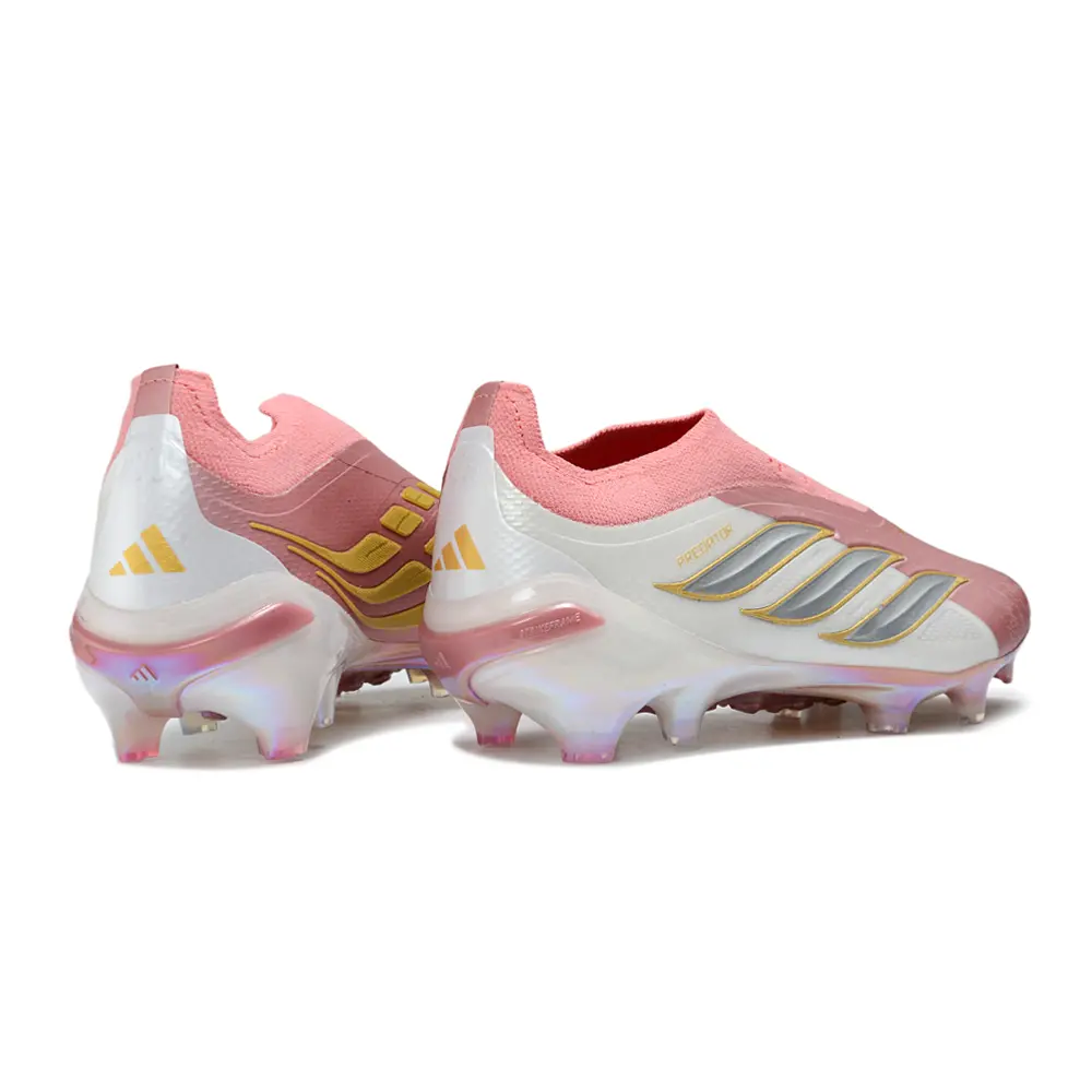 Chuteira Campo Adidas Predator LL 26 Elite FG Rosa e Branco
