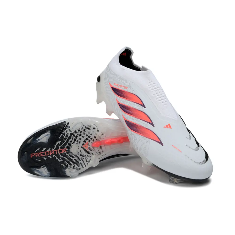 Chuteira Campo Adidas Predator LL 26 Elite FG Branco, Rosa e Preto