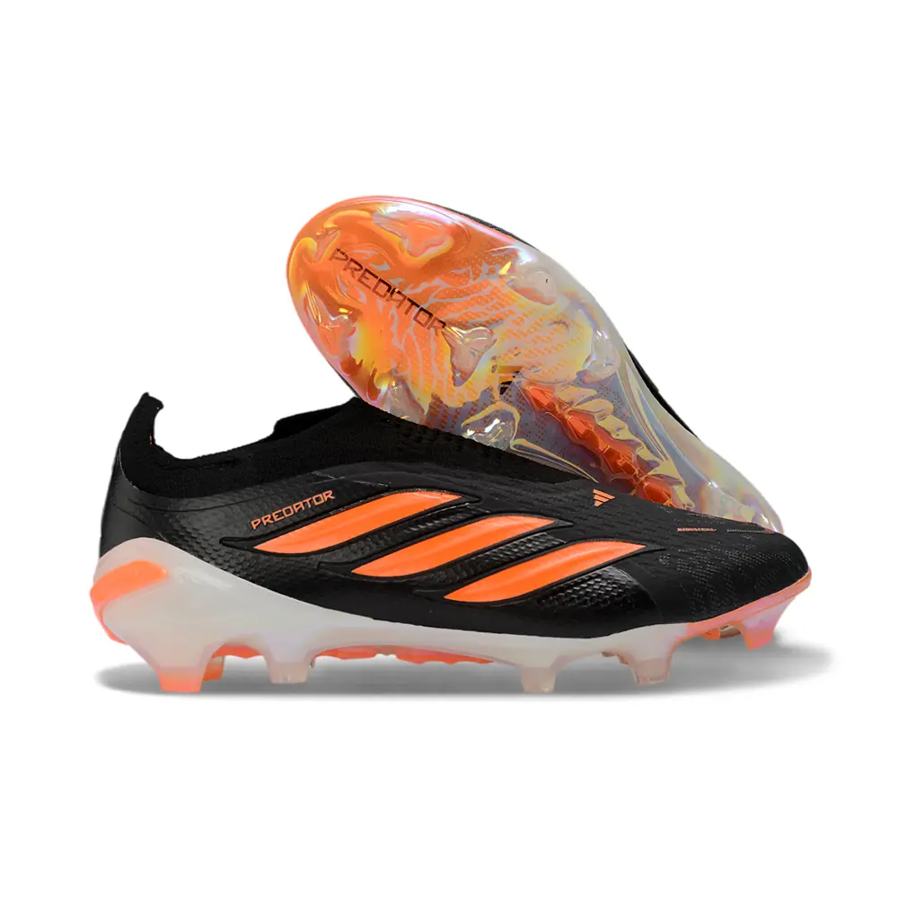Chuteira Campo Adidas Predator LL 26 Elite FG Preto e Laranja