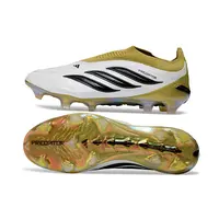 Chuteira Campo Adidas Predator LL 26 Elite FG Branco, Dourado e Preto - imagem 6