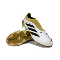 Chuteira Campo Adidas Predator LL 26 Elite FG Branco, Dourado e Preto - imagem 2