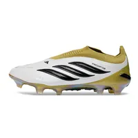 Chuteira Campo Adidas Predator LL 26 Elite FG Branco, Dourado e Preto - imagem 1