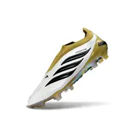 Chuteira Campo Adidas Predator LL 26 Elite FG Branco, Dourado e Preto - imagem 5