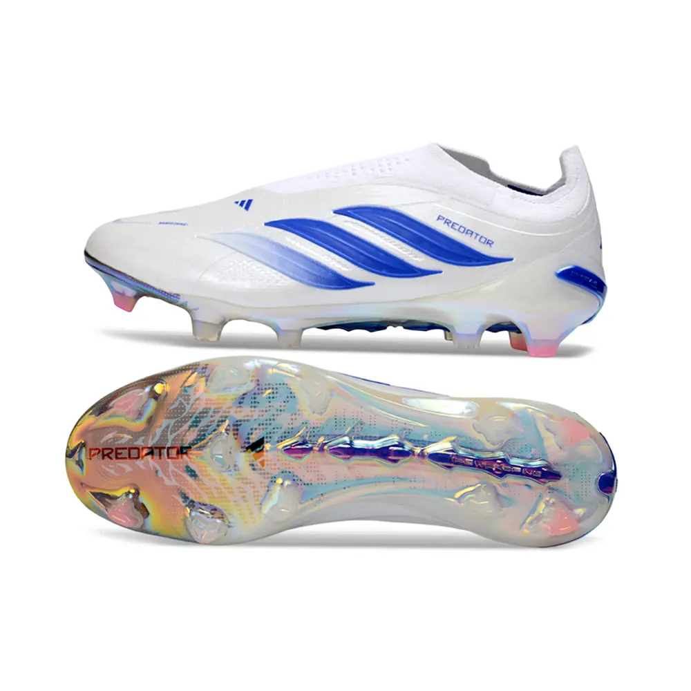 Chuteira Campo Adidas Predator LL 26 Elite FG Branco e Azul