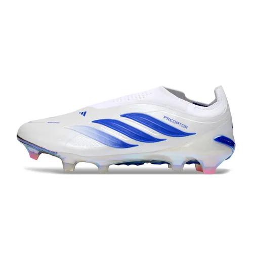 Chuteira Campo Adidas Predator LL 26 Elite FG Branco e Azul