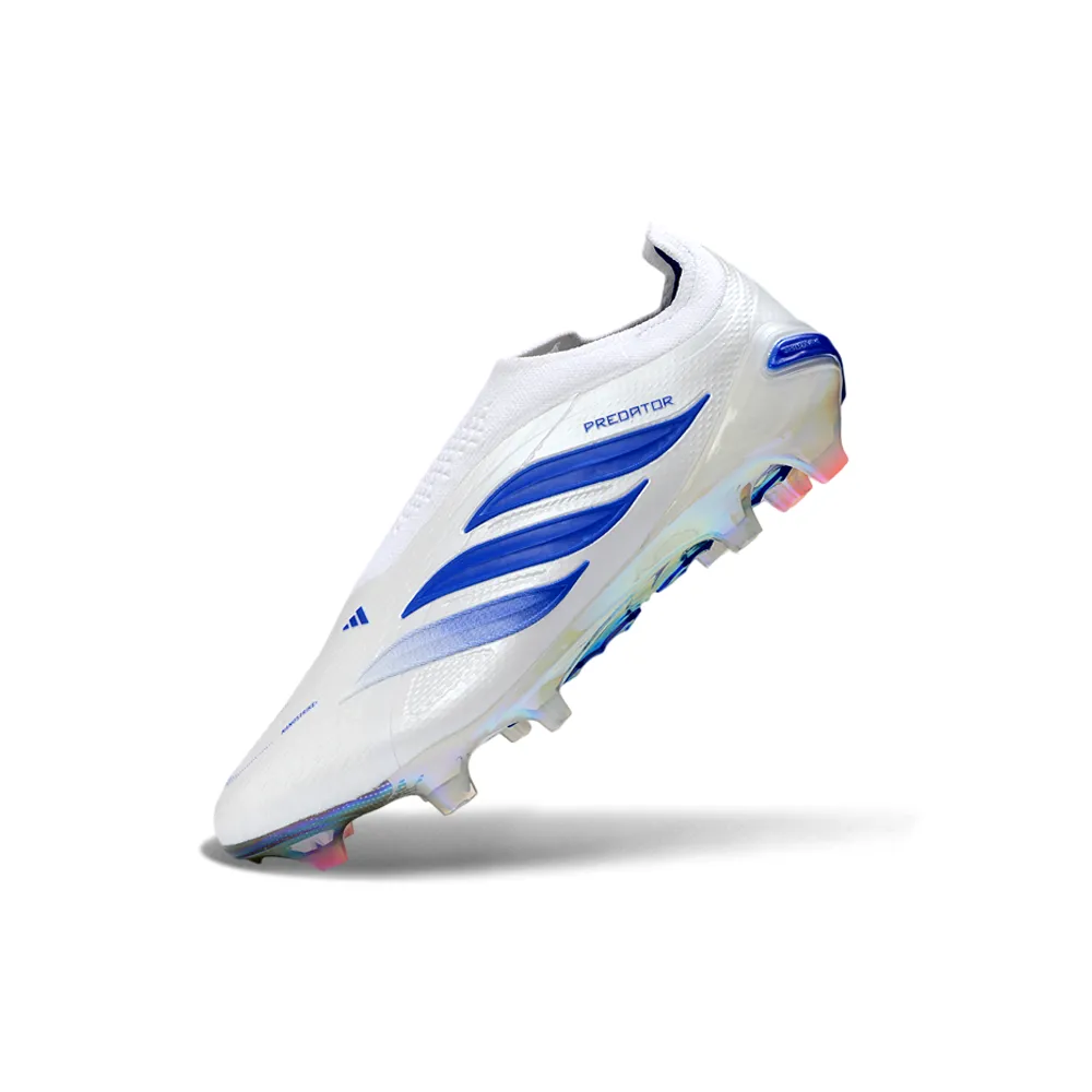 Chuteira Campo Adidas Predator LL 26 Elite FG Branco e Azul