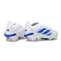 Chuteira Campo Adidas Predator LL 26 Elite FG Branco e Azul - imagem 3