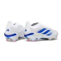 Chuteira Campo Adidas Predator LL 26 Elite FG Branco e Azul - imagem 3