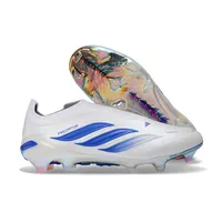 Chuteira Campo Adidas Predator LL 26 Elite FG Branco e Azul - imagem 5