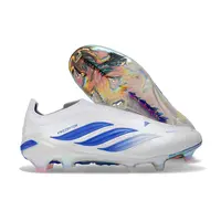 Chuteira Campo Adidas Predator LL 26 Elite FG Branco e Azul - imagem 5