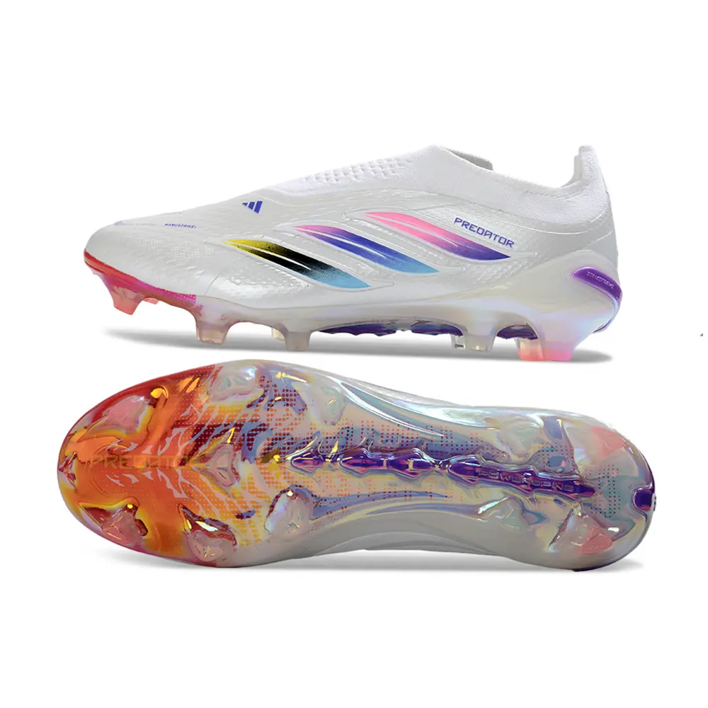 Chuteira Campo Adidas Predator LL 26 Elite FG Branco e Colorido