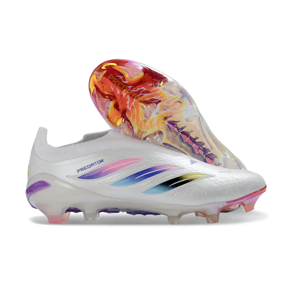 Chuteira Campo Adidas Predator LL 26 Elite FG Branco e Colorido