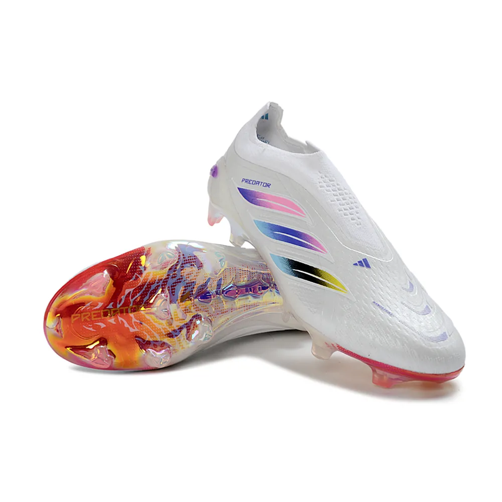 Chuteira Campo Adidas Predator LL 26 Elite FG Branco e Colorido
