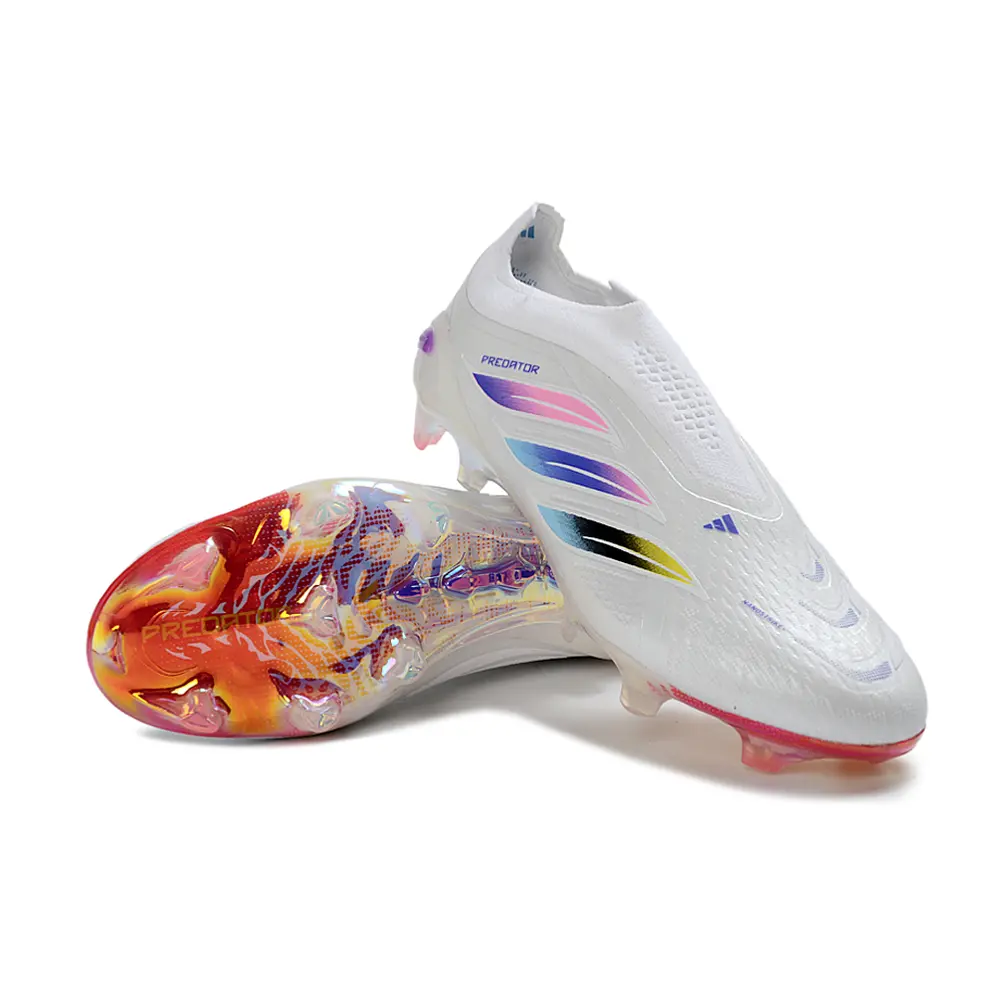 Chuteira Campo Adidas Predator LL 26 Elite FG Branco e Colorido