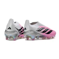 Chuteira Campo Adidas Predator LL 26 Elite FG Rosa, Branco e Preto - imagem 5