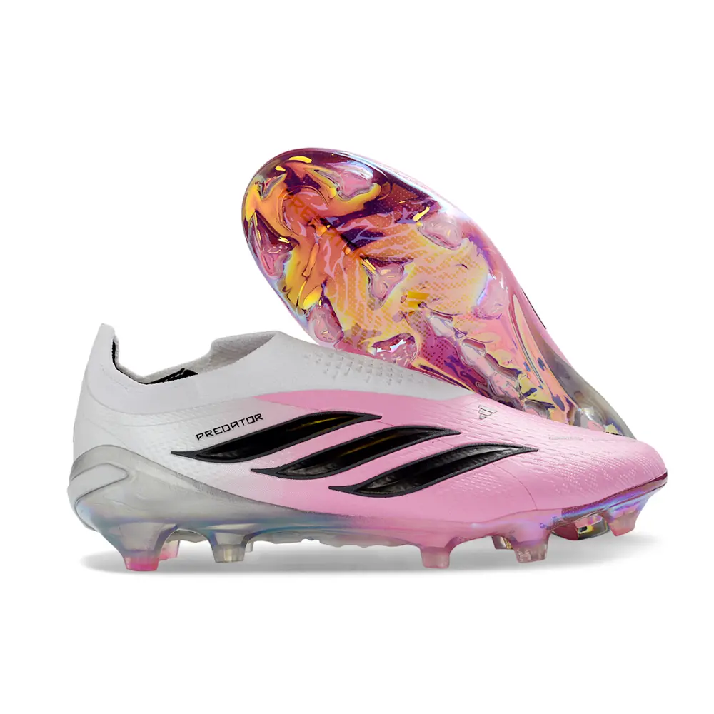 Chuteira Campo Adidas Predator LL 26 Elite FG Rosa, Branco e Preto