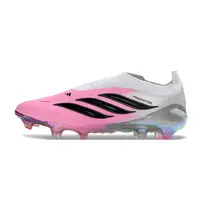 Chuteira Campo Adidas Predator LL 26 Elite FG Rosa, Branco e Preto - imagem 1