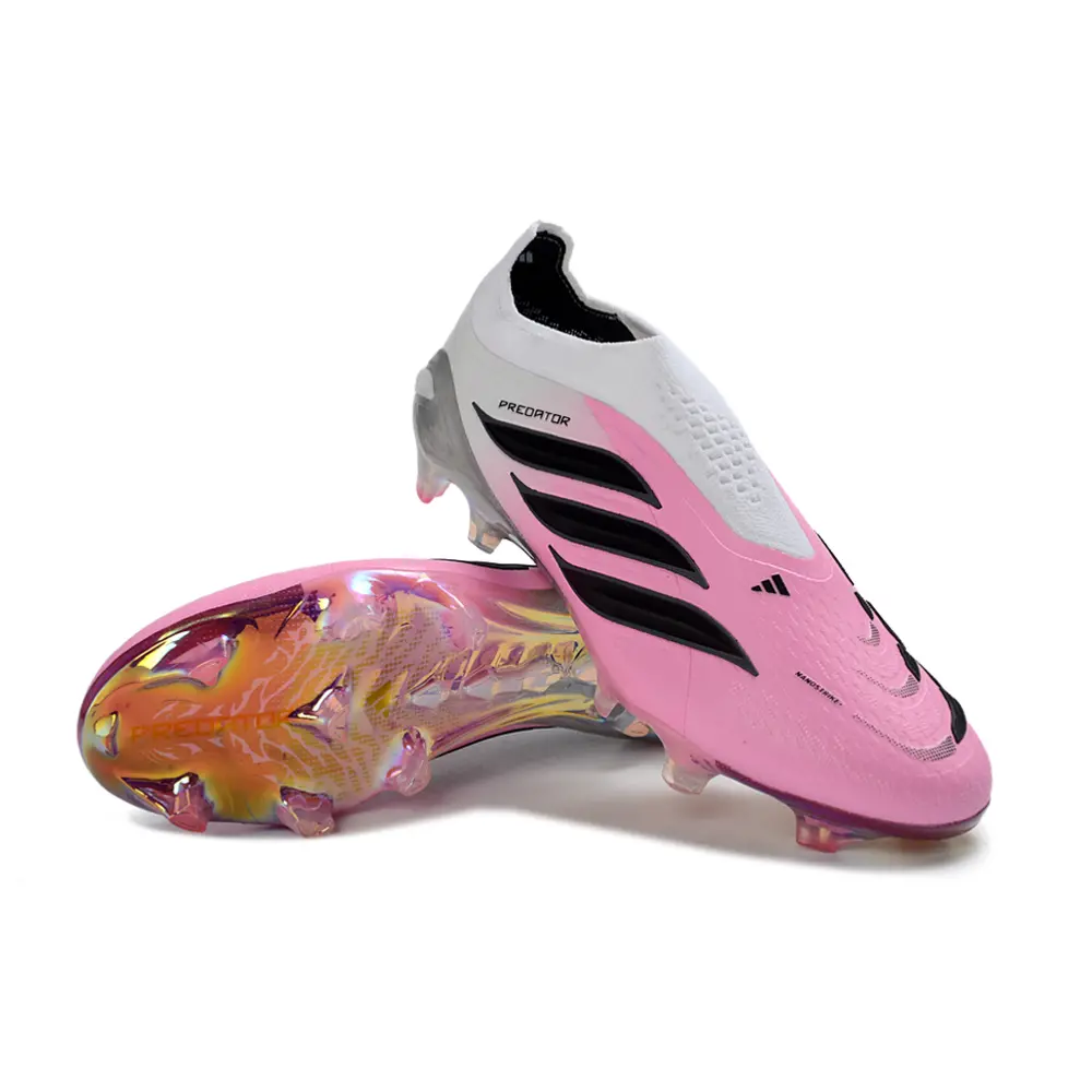 Chuteira Campo Adidas Predator LL 26 Elite FG Rosa, Branco e Preto