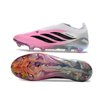Chuteira Campo Adidas Predator LL 26 Elite FG Rosa, Branco e Preto - imagem 2