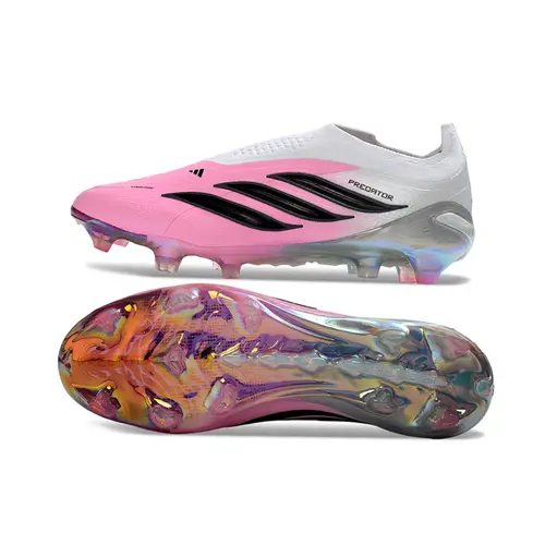 Chuteira Campo Adidas Predator LL 26 Elite FG Rosa, Branco e Preto