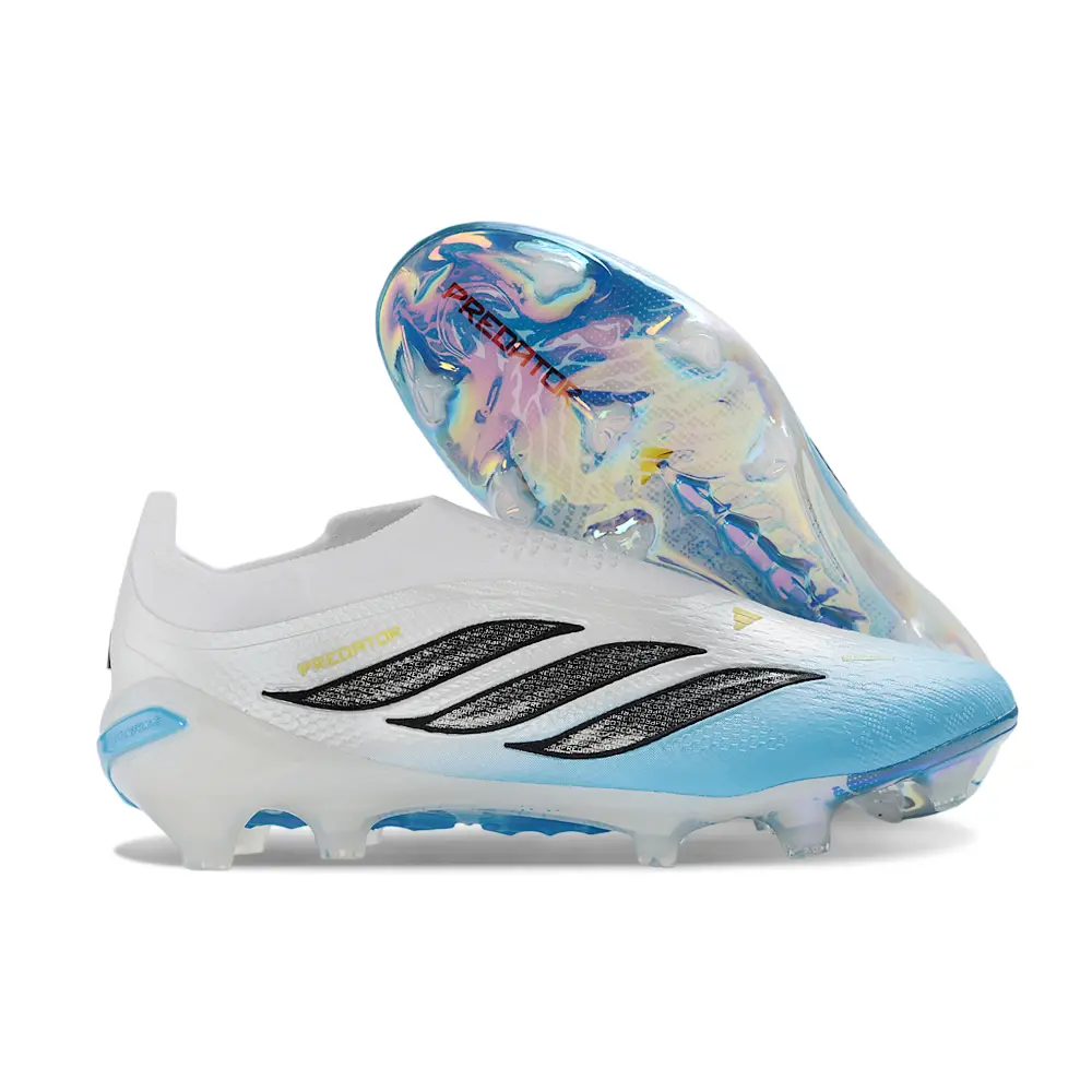 Chuteira Campo Adidas Predator LL 26 Elite FG Branco e Azul