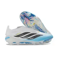 Chuteira Campo Adidas Predator LL 26 Elite FG Branco e Azul - imagem 4