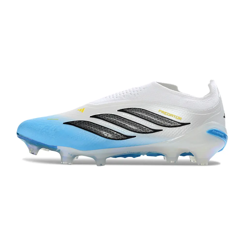 Chuteira Campo Adidas Predator LL 26 Elite FG Branco e Azul