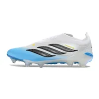 Chuteira Campo Adidas Predator LL 26 Elite FG Branco e Azul - imagem 1