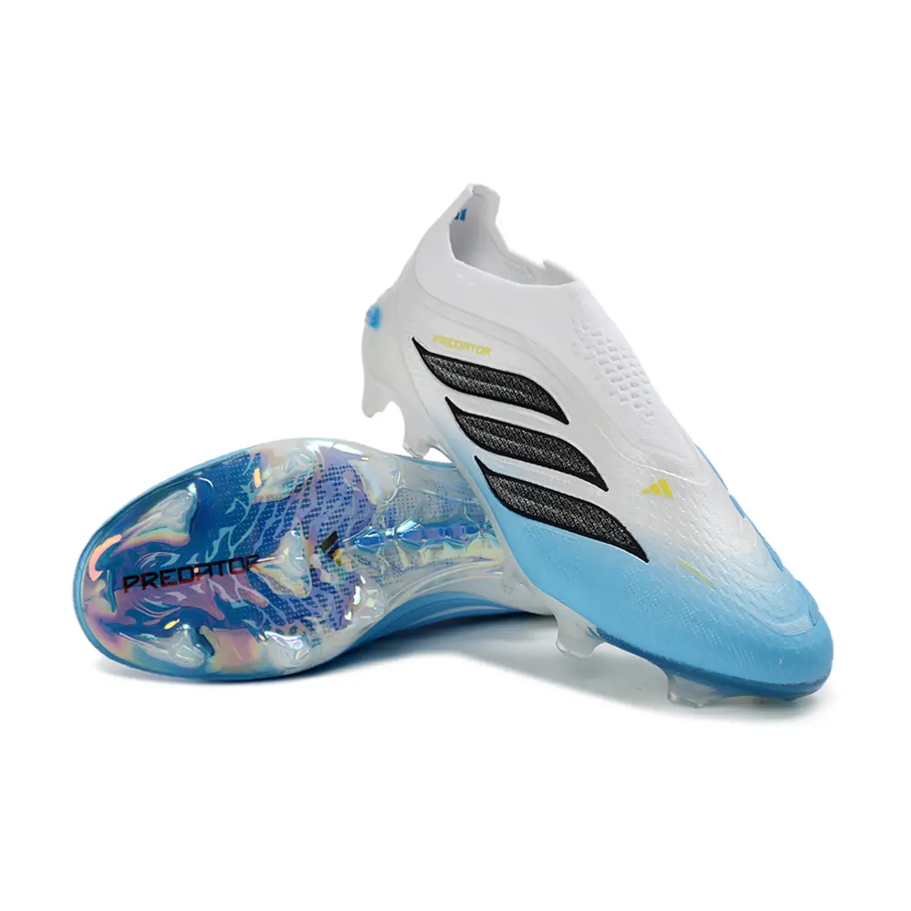 Chuteira Campo Adidas Predator LL 26 Elite FG Branco e Azul