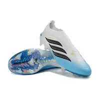 Chuteira Campo Adidas Predator LL 26 Elite FG Branco e Azul - imagem 2