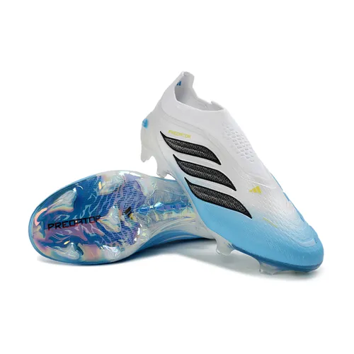 Chuteira Campo Adidas Predator LL 26 Elite FG Branco e Azul