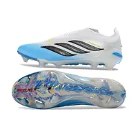 Chuteira Campo Adidas Predator LL 26 Elite FG Branco e Azul - imagem 6