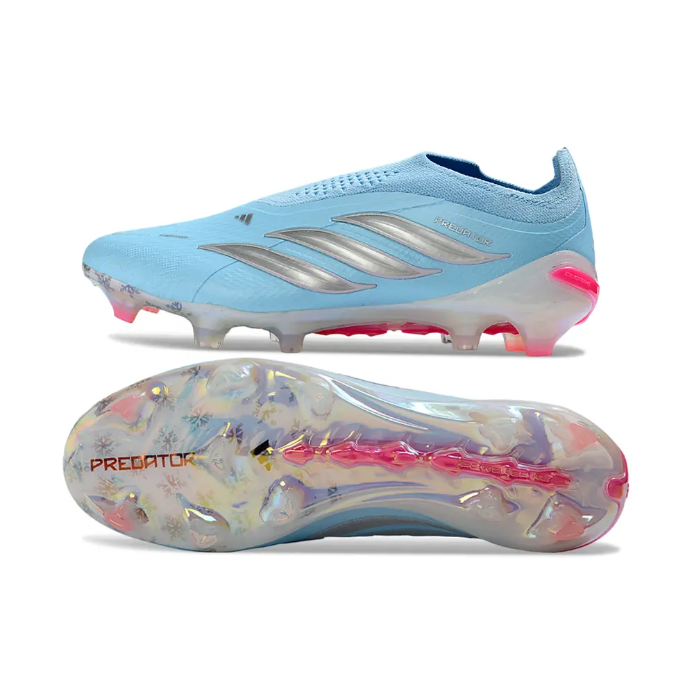 Chuteira Campo Adidas Predator LL 26 Elite FG Azul, Prata e Rosa