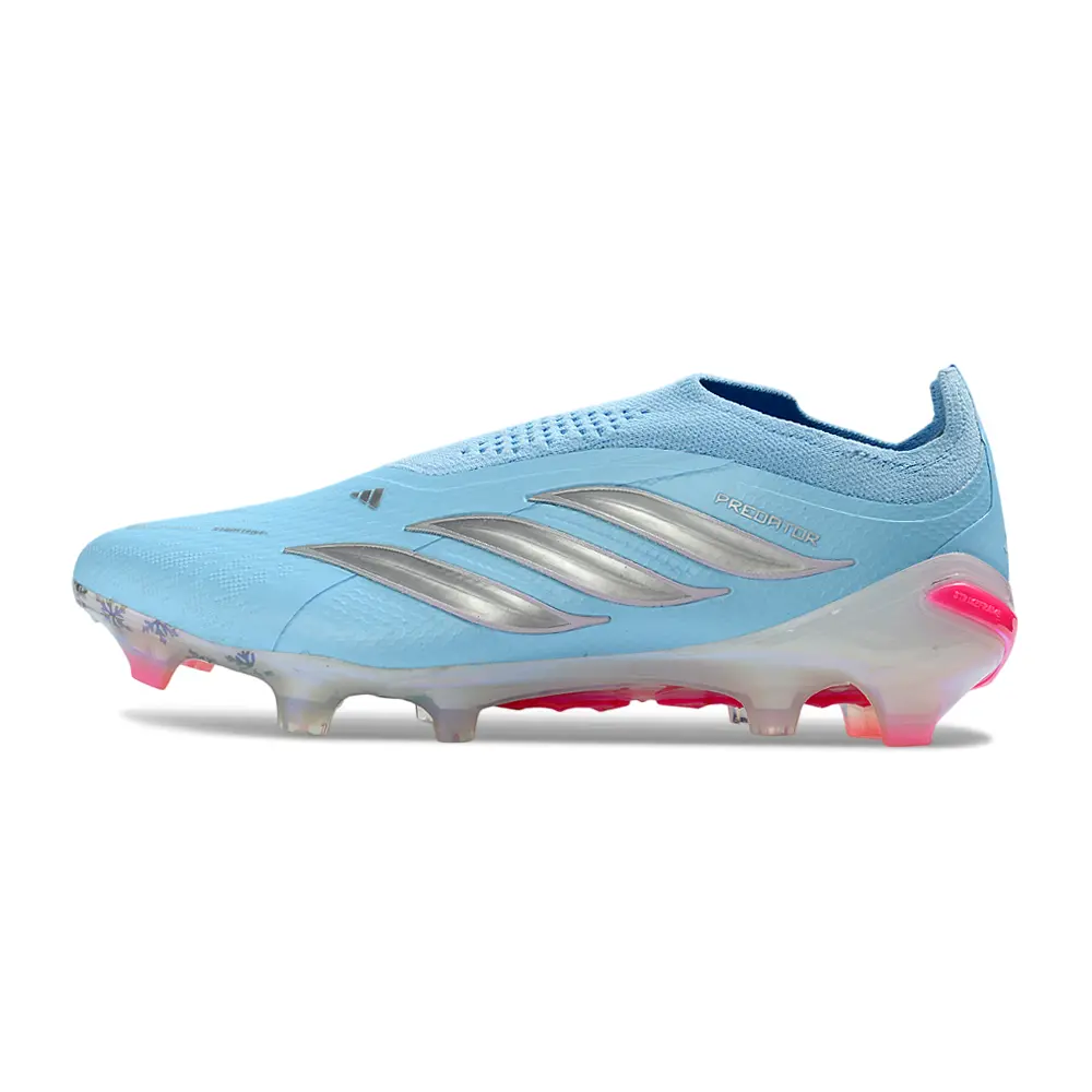 Chuteira Campo Adidas Predator LL 26 Elite FG Azul, Prata e Rosa