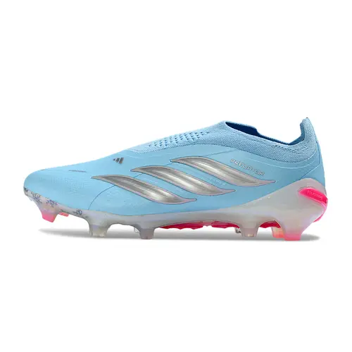 Chuteira Campo Adidas Predator LL 26 Elite FG Azul, Prata e Rosa
