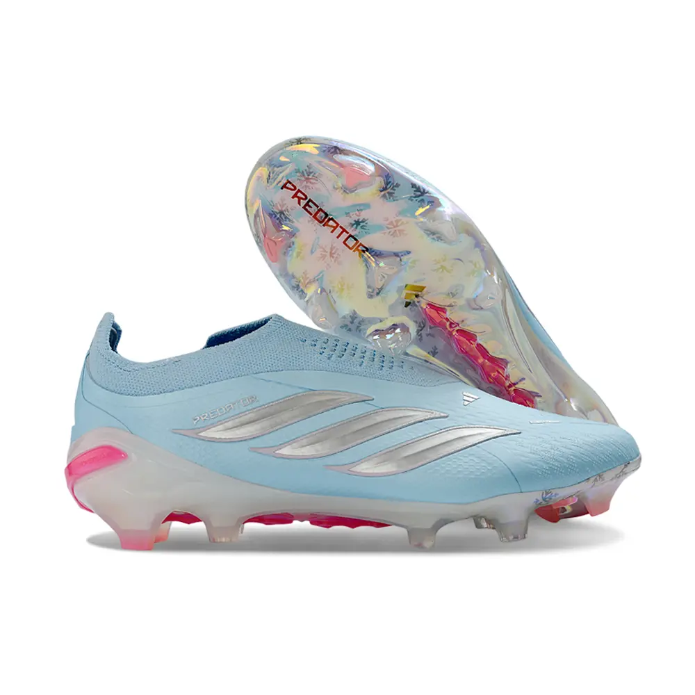 Chuteira Campo Adidas Predator LL 26 Elite FG Azul, Prata e Rosa
