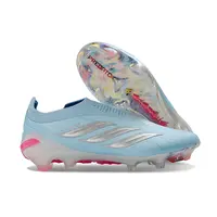 Chuteira Campo Adidas Predator LL 26 Elite FG Azul, Prata e Rosa - imagem 4