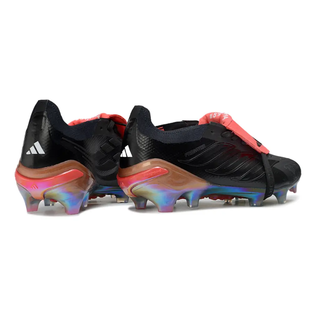 Chuteira Campo Adidas Predator Tongue 26 Elite FG Preto e Vermelho
